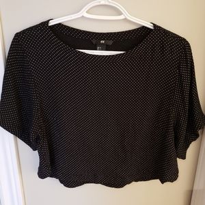 H&M Polka Dotted Cropped Top